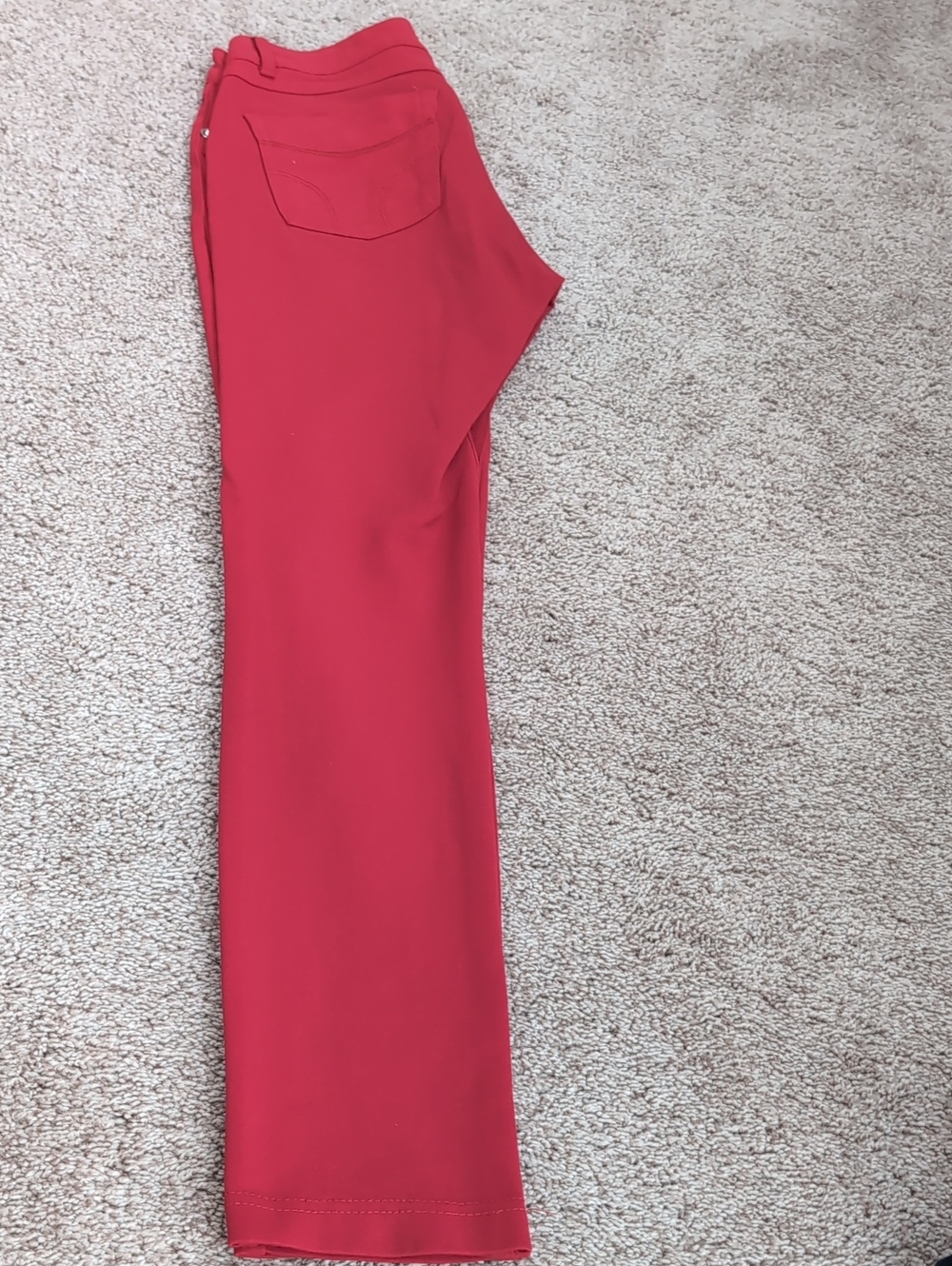 Red skinny pants